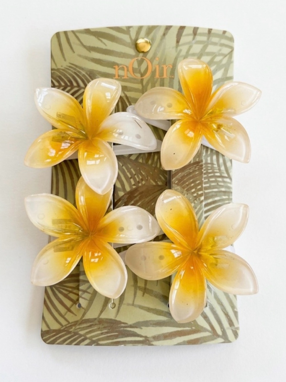 Noir Flower Hair Clips - Set of 4